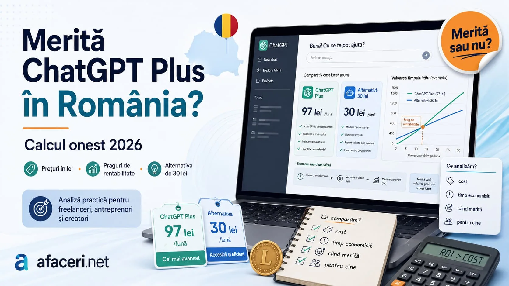 Cât costă și cât îți aduce ChatGPT Plus: calculul pe care nu ți-l face nimeni