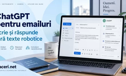 ChatGPT pentru emailuri: cum scrii, răspunzi și organizezi inboxul fără texte robotice