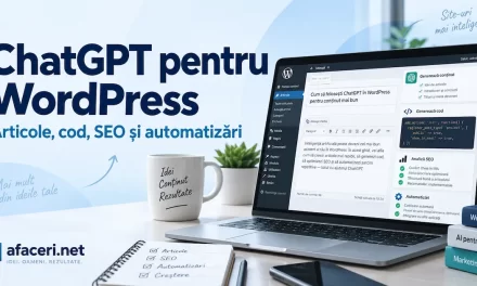 ChatGPT pentru WordPress: articole, cod, SEO și automatizări fără să-ți strici site-ul