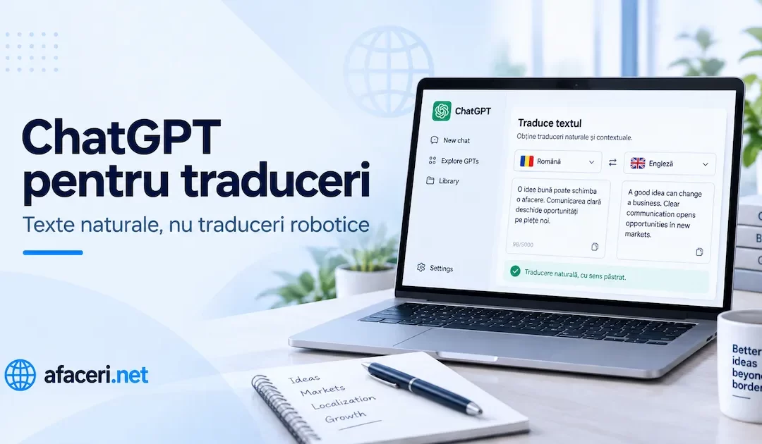 ChatGPT pentru traduceri: cum obții texte naturale, nu traduceri mot-a-mot