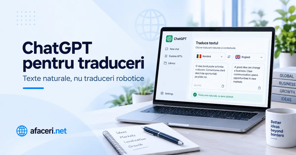 ChatGPT pentru traduceri: cum obții texte naturale, nu traduceri mot-a-mot