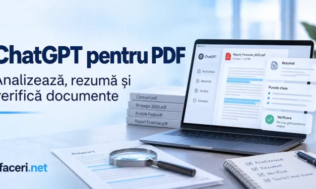 ChatGPT pentru PDF: cum analizezi, sintetizezi și verifici documente