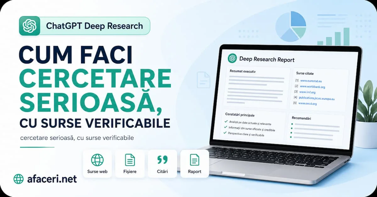 ChatGPT Deep Research: cum faci cercetare serioasă, cu surse verificabile