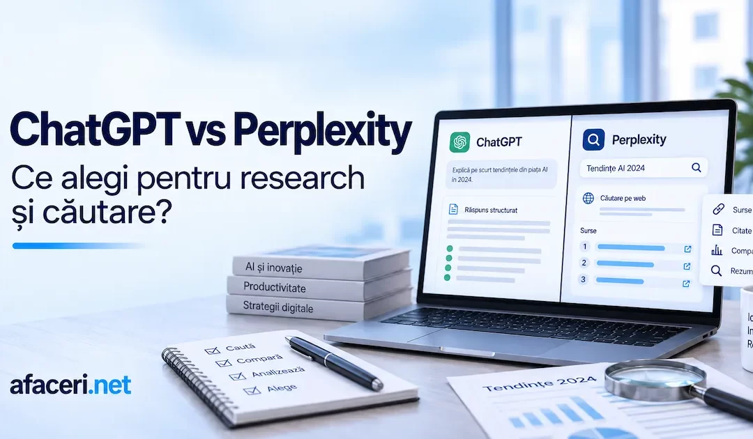 ChatGPT vs Perplexity: care este mai bun pentru căutare și research?