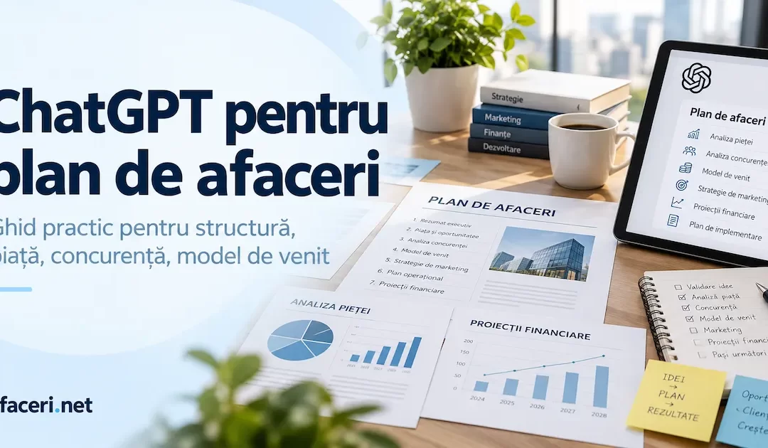 ChatGPT pentru plan de afaceri: cum construiești un plan solid fără cifre inventate