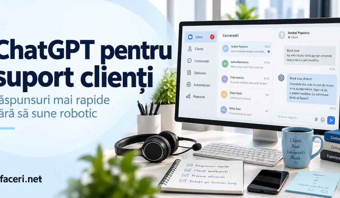 ChatGPT pentru suport clienți: răspunsuri mai rapide fără să sune robotic