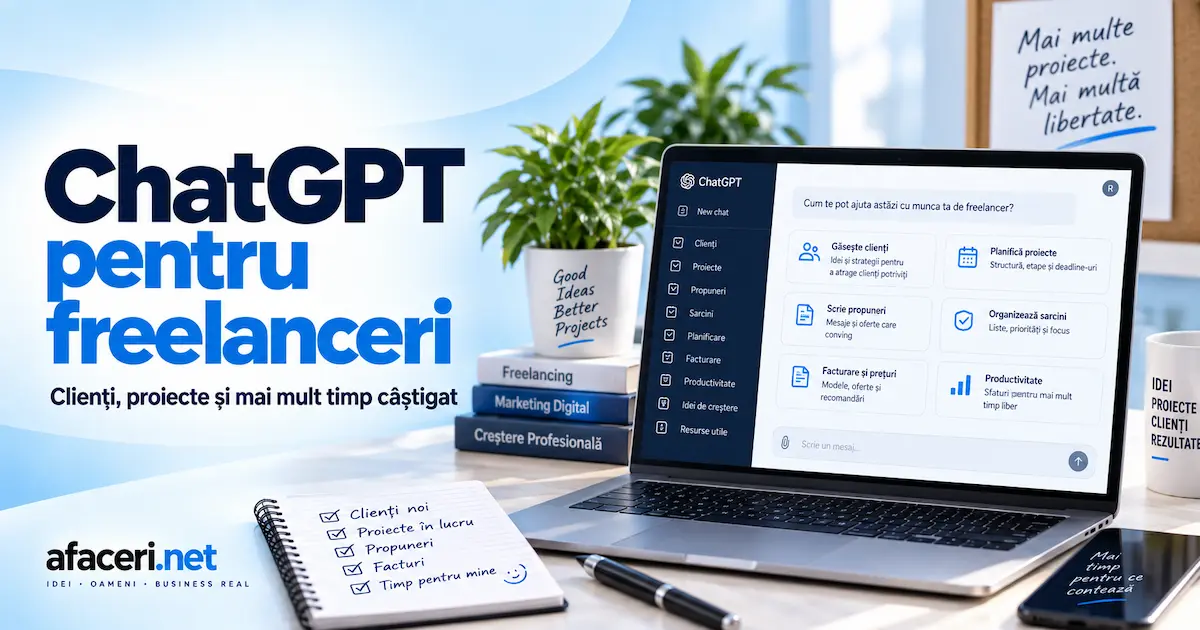 ChatGPT pentru freelanceri: 15 utilizări care chiar economisesc timp