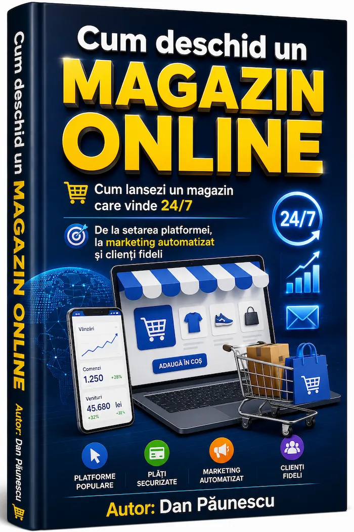 Coperta ebook Cum deschid un magazin online, de Dan Păunescu, 82 de pagini